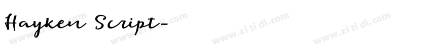 Hayken Script字体转换